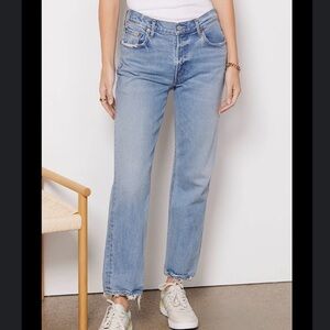 Agolde Kye Mid Rise Straight Crop Jeans Organic Cotton